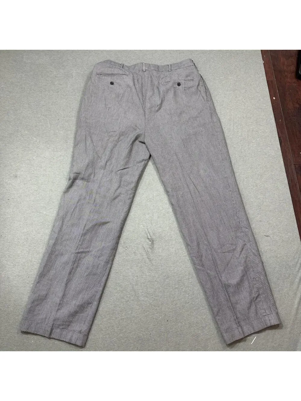 Vintage 1990’s Polo Ralph Lauren Pleated Trouser Pants Micro Houndstooth‎ 32X34